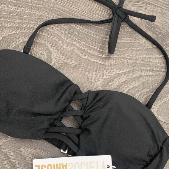 New Amuse Society Black Bikini Top (S-XS) - Picture 2 of 3